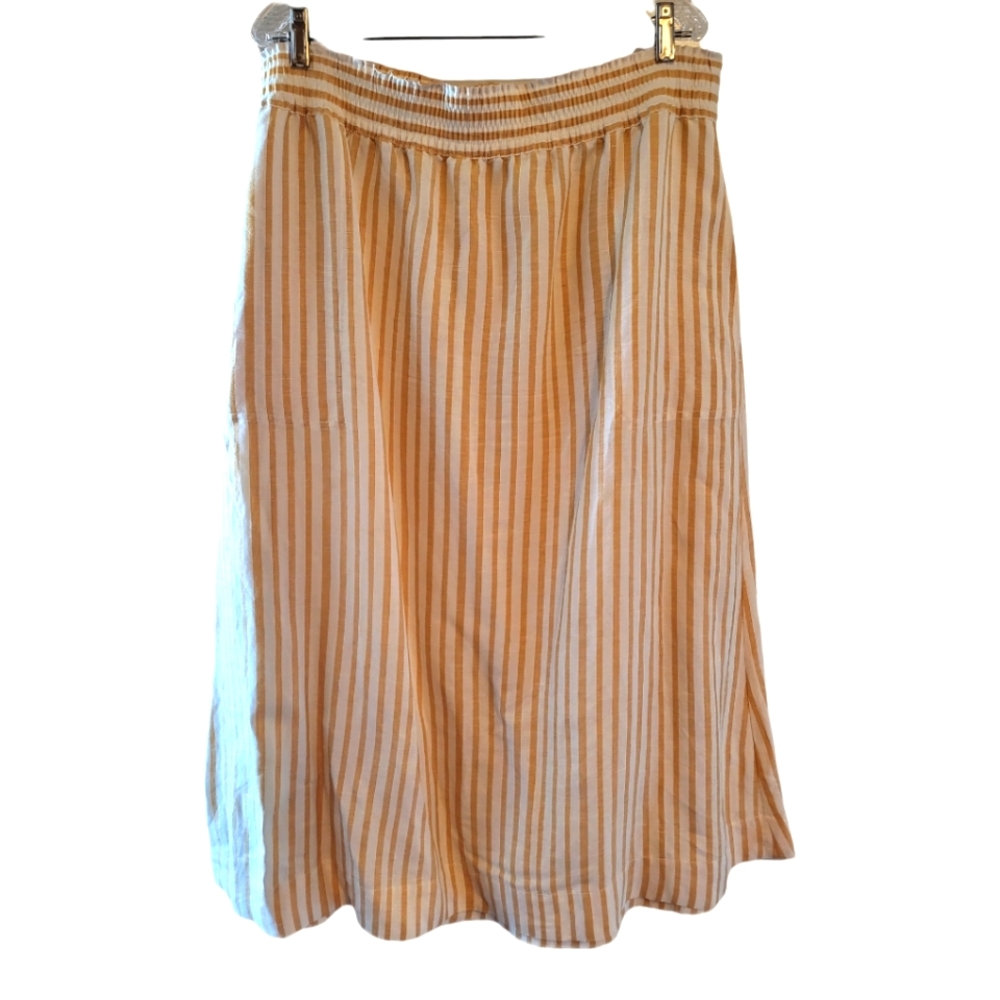 Madewell Striped Linen Skirt